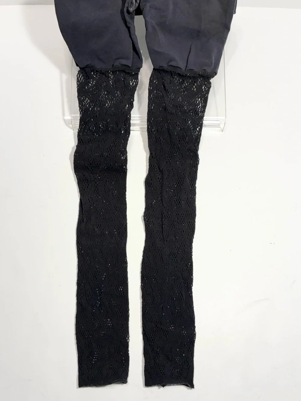 Maidenform Control It! Footless Capri Lace Leggings Black Size Medium USA MADE